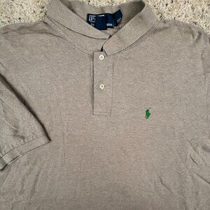 Polo Ralph Lauren Polo Shirt Cotton Short Sleeve w Pony Adult Size 2XL Beige Men